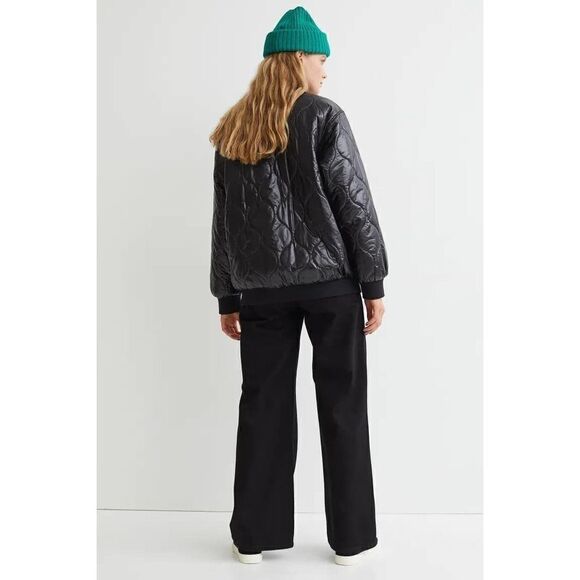 Padded Oversized Jacket H&M Quilted New Black - Picture 4 of 5